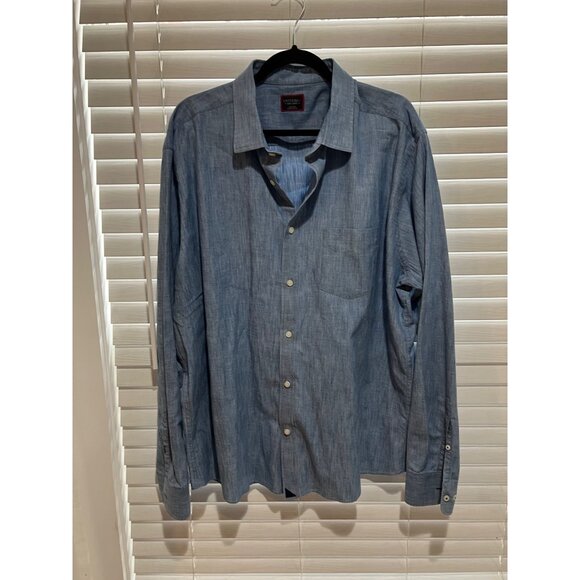 Untuckit‎ Denim Style Long Sleeve Button Up Shirt - Size XXXL - Picture 1 of 4